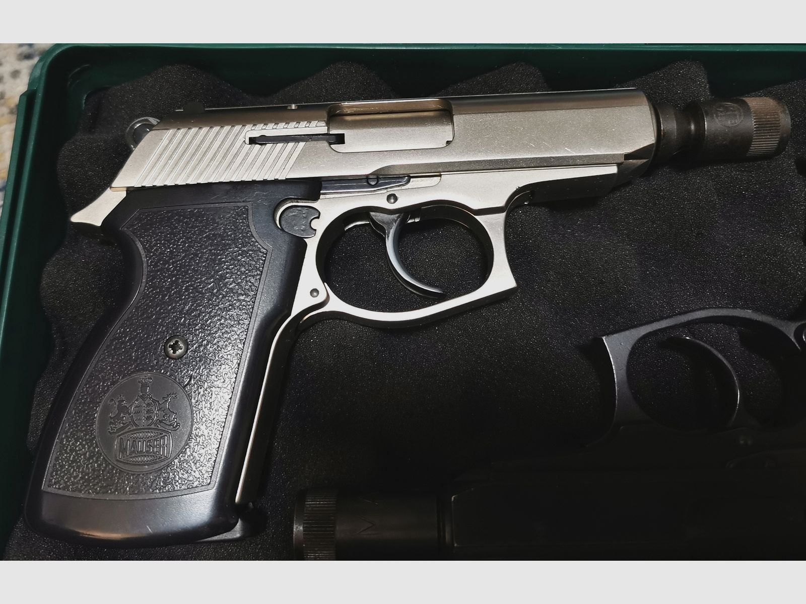 Mauser HSC 90 Paar Silber /Schwarz Sammlerwaffen mit PTB Frei ab 18 Jahre