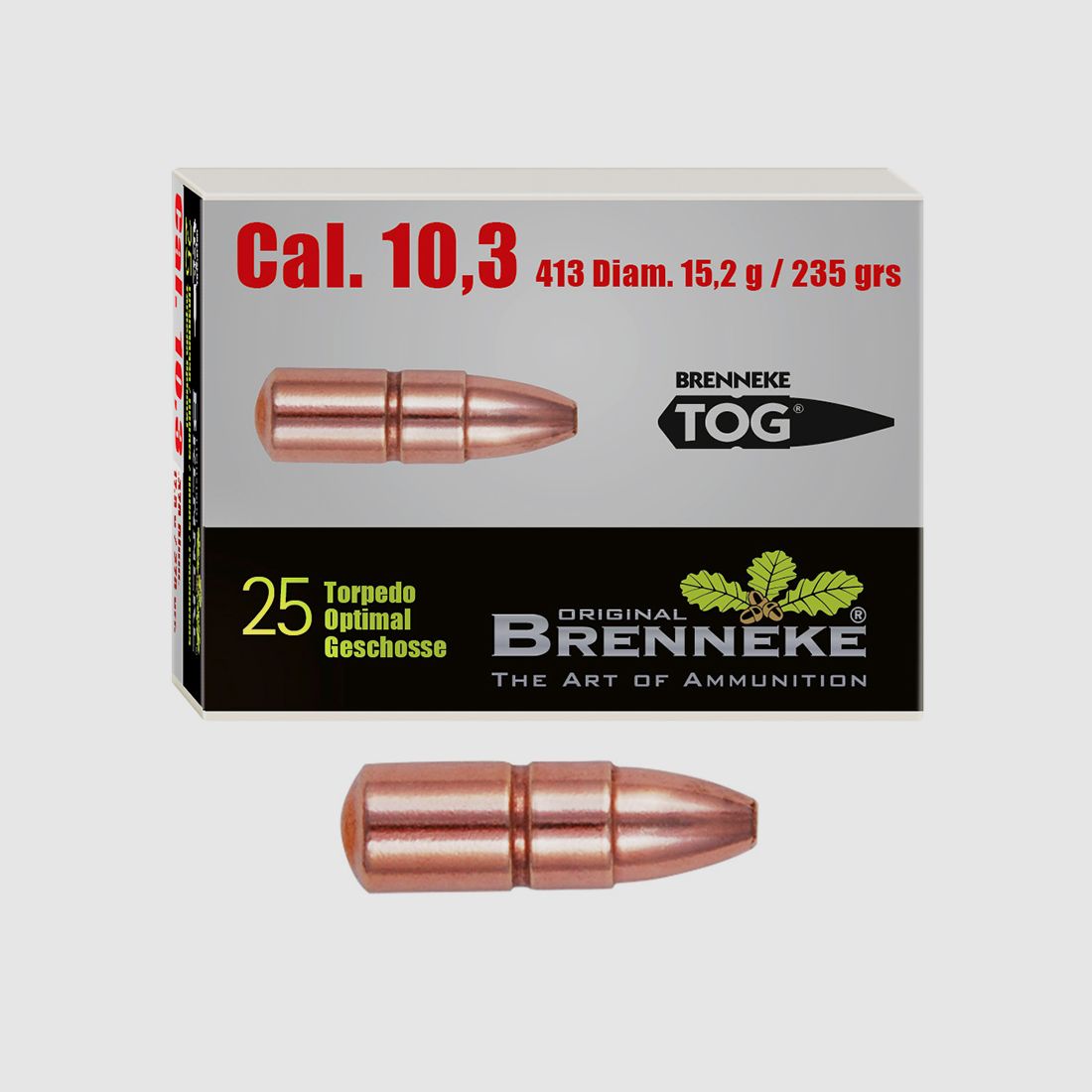 Brenneke kogel 10,3mm TOG 15,2g / 235grs 25 stuks