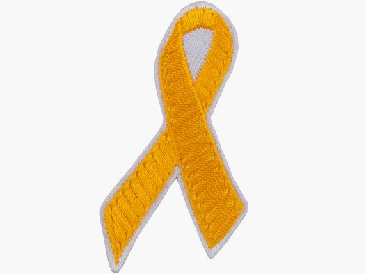 Café Viereck Patch gelbe Schleife