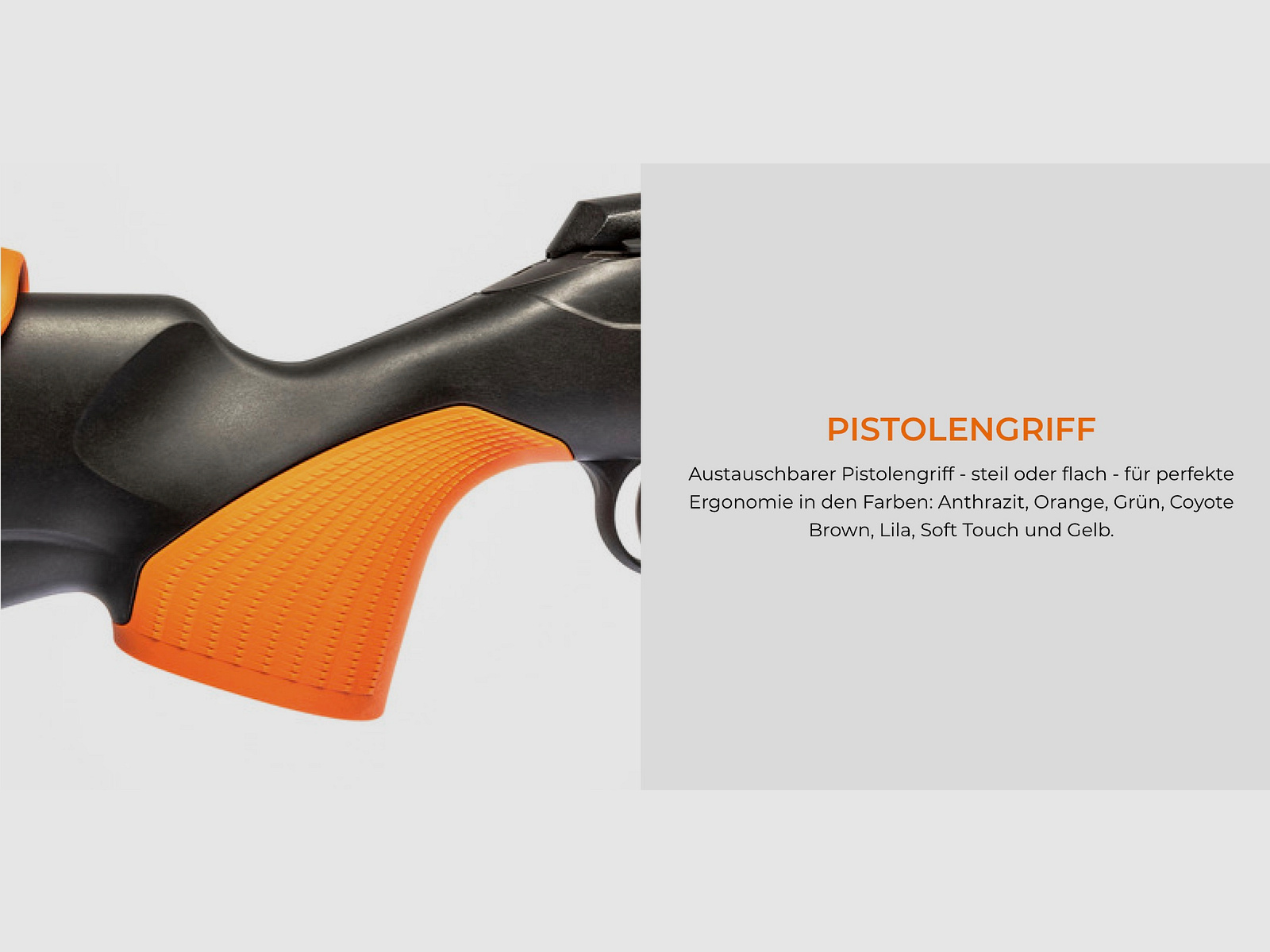 Tikka pistol grip accessory steep orange