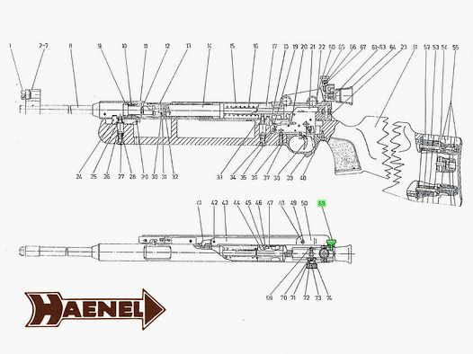 Stellschraube Seitenverstellung Diopter von Haenel Luftgewehr 312 Rechtsgewinde