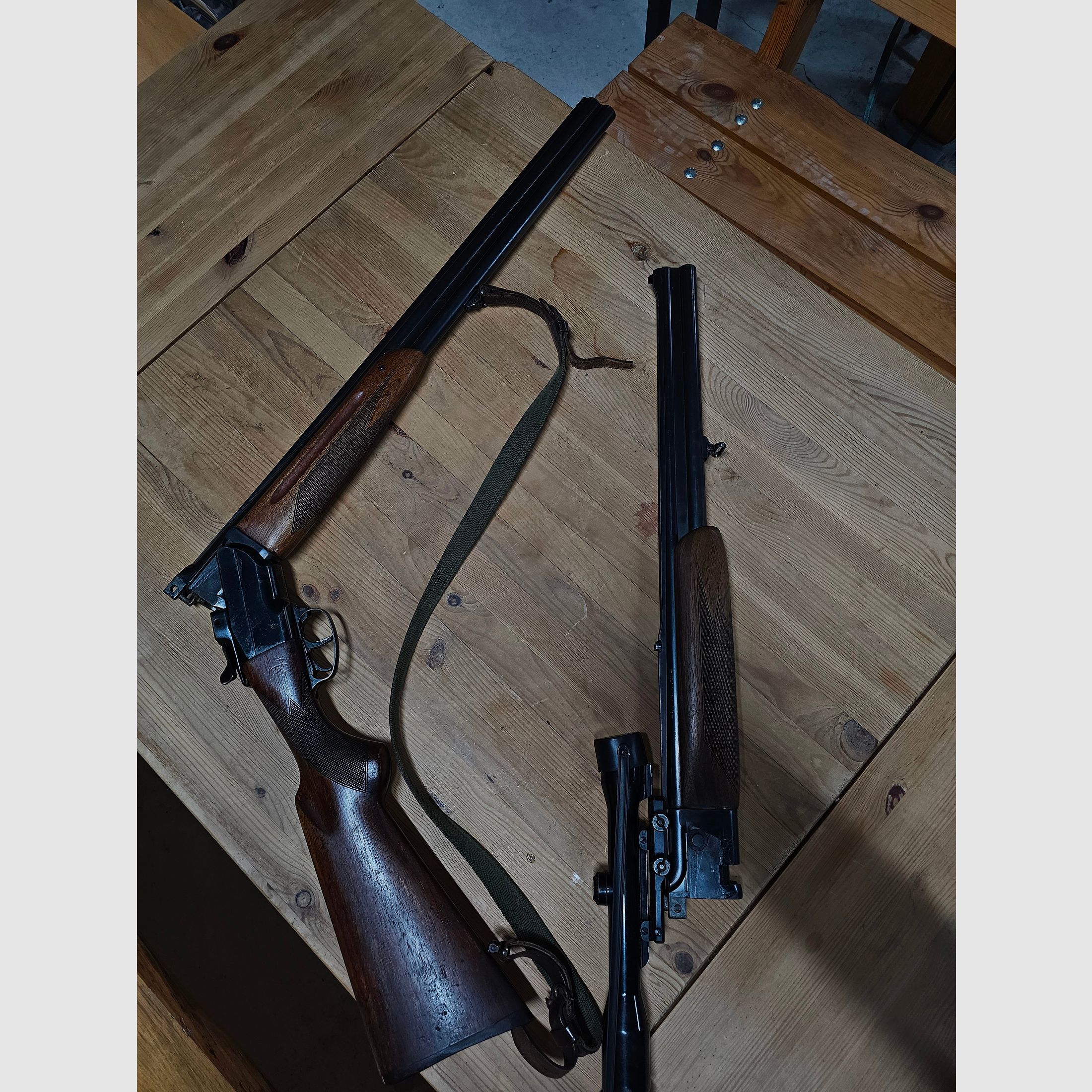 Bockdoppelflinte 16/70 mit wechsellauf 16/70-7x57R