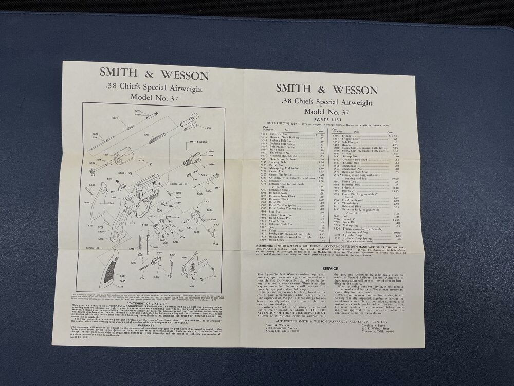 Smith & Wesson Chiefs Special 37 .38Special