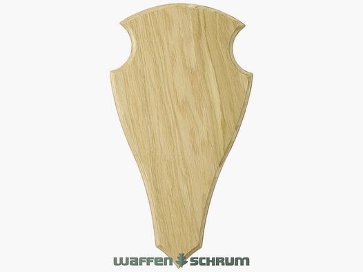 Eurohunt Geweihbrett 45x24cm Eiche - Hell - Spitz