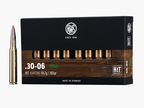 RWS 2318843 cartridges .30-06 Spr. HIT 10.7g 165grs. Lead-free