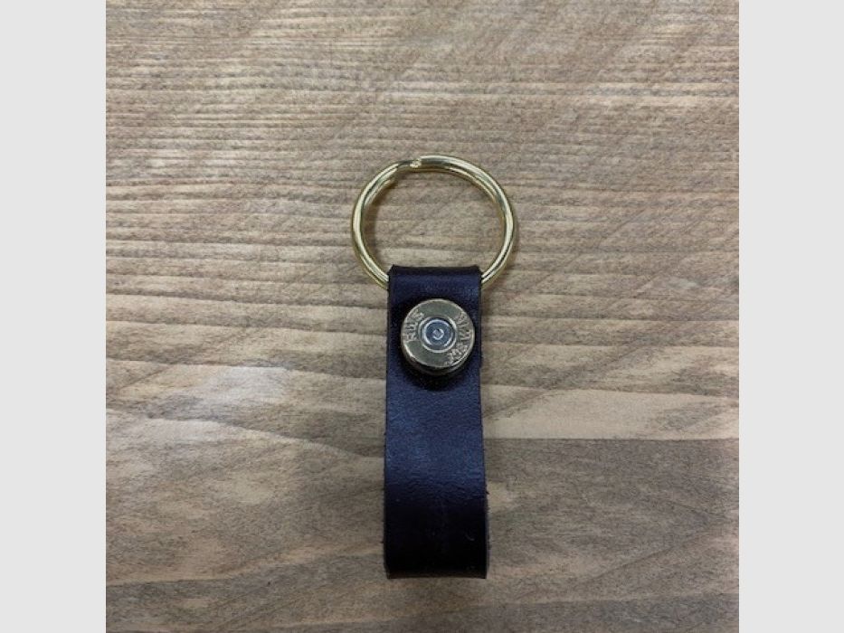 Porte-clés avec cartouche de carabine et cuir, image 2 sur 2