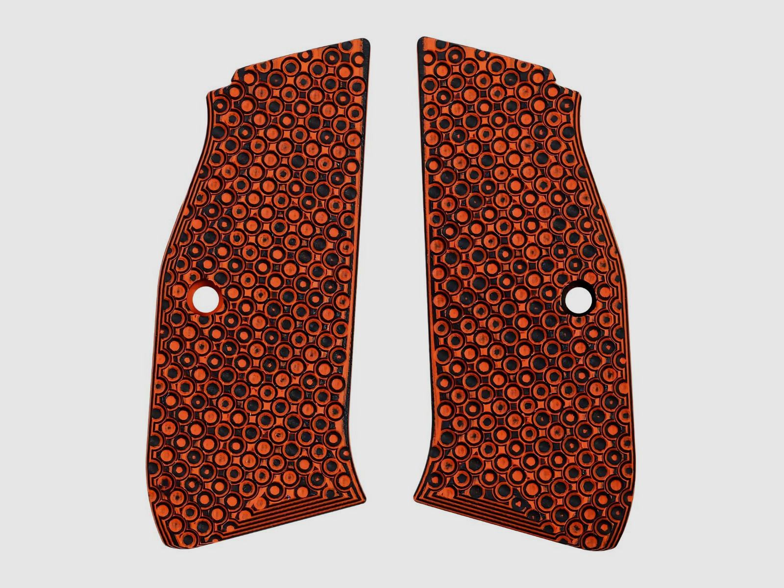 Lok Grips – Palm Swell Bogies grip panels for CZ75/Shadow 2 – Orange Black