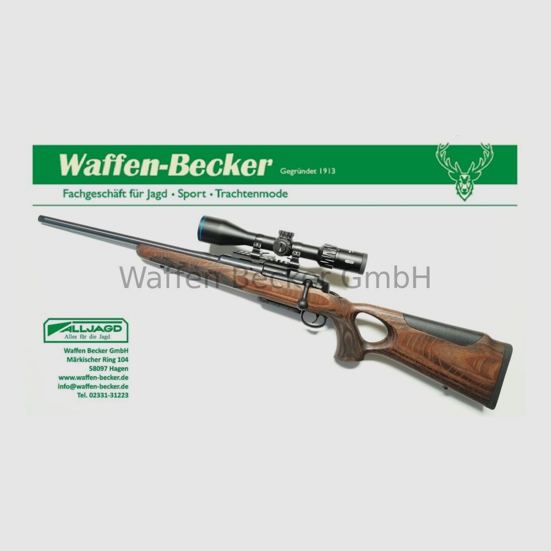 Mauser Mod. 25 Max Cal. .308Win. Carabine à répétition à gauche + Meopta MeoHunter 3-15x50