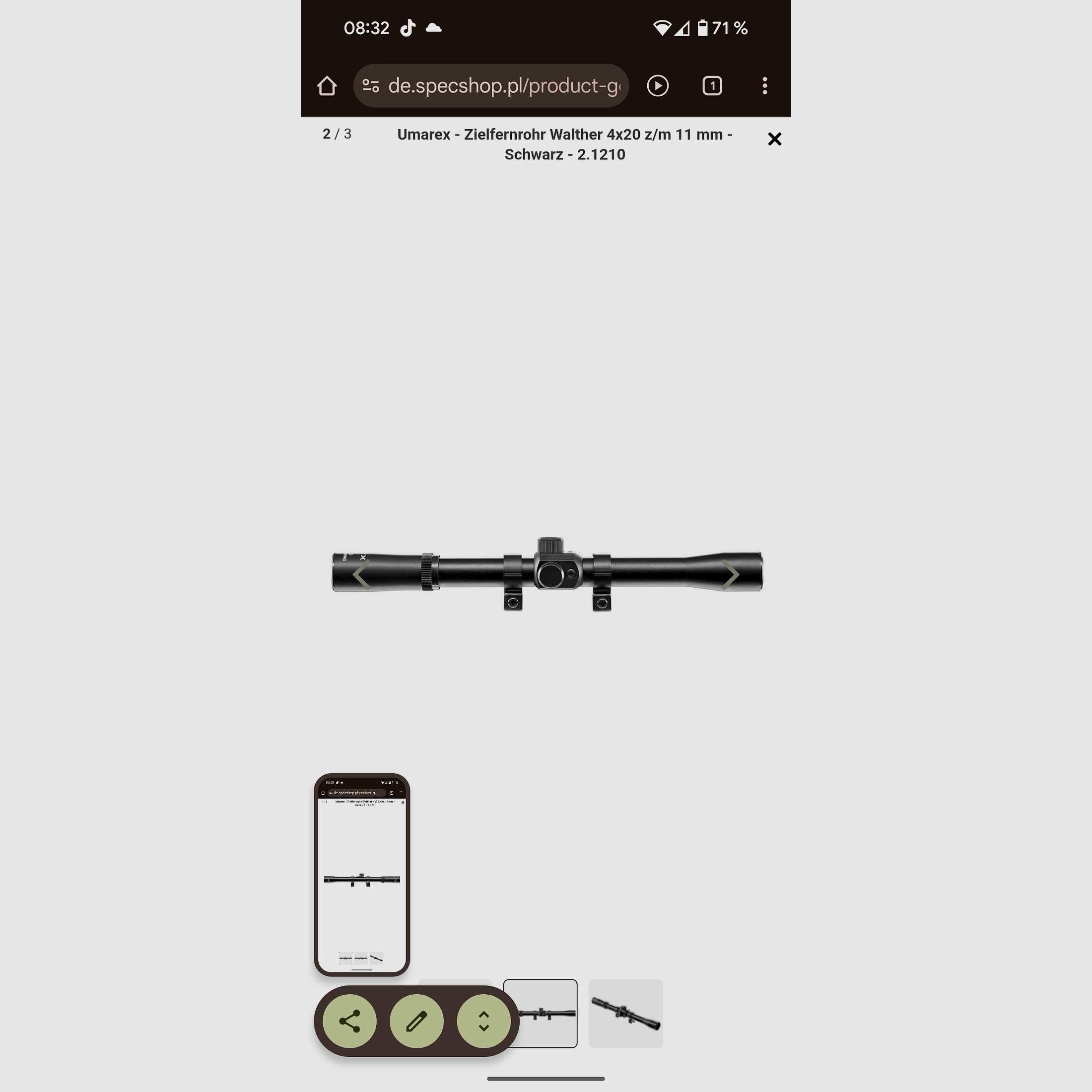 Visier von jäger 4x20