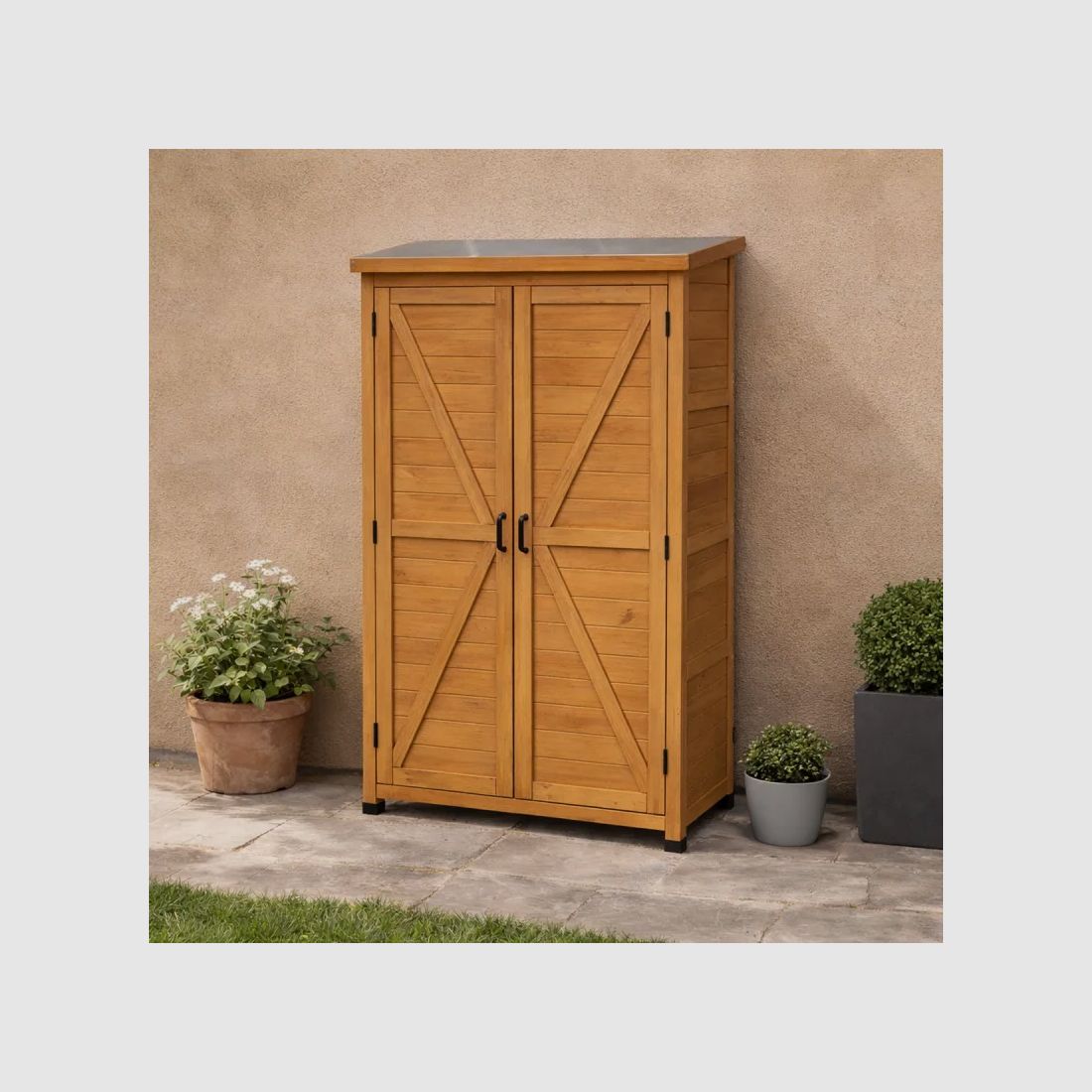 Abri de jardin Sambre en bois Hauteur 174 cm - 2 portes 0,44m², image 1 sur 13