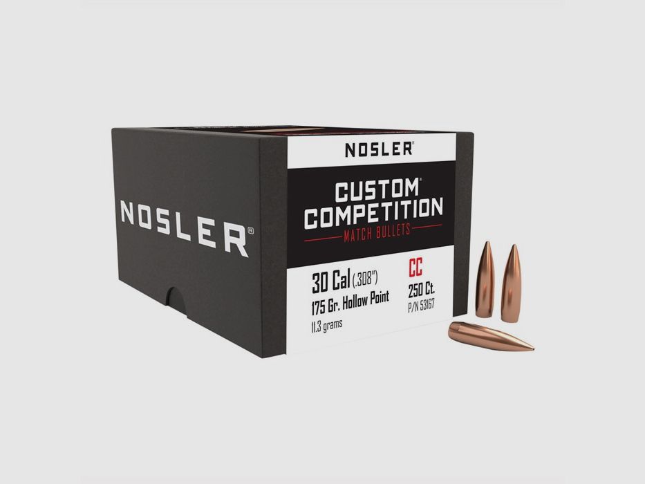 NOSLER 30 KALIBER (0,308″) 175GR HOLLOW POINT BOAT TAIL 250/BOX, Bild 2 von 2