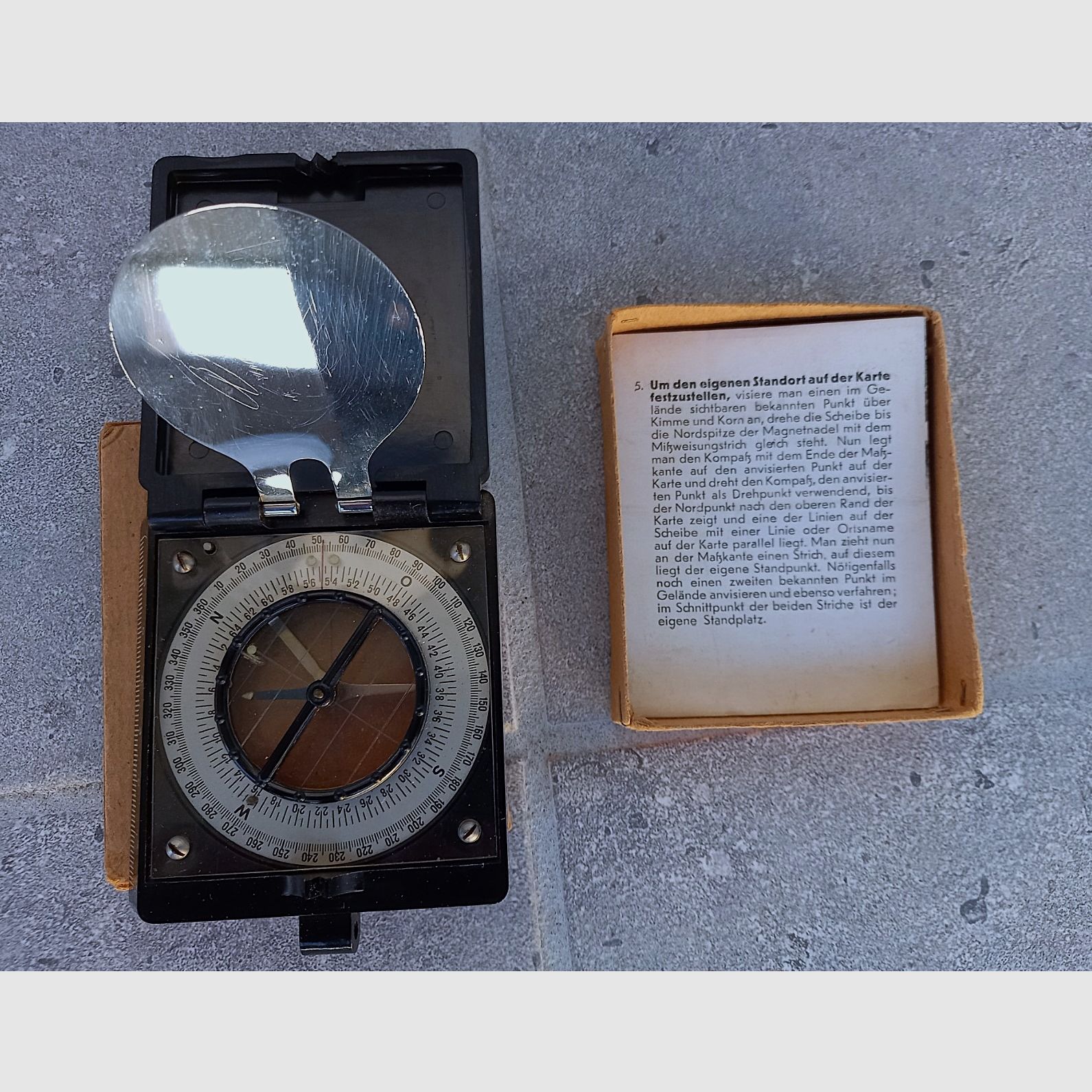 Vintage WWII officers compass - Wehrmacht Marsch Kompass Firma Kührt D.R.P. 1938