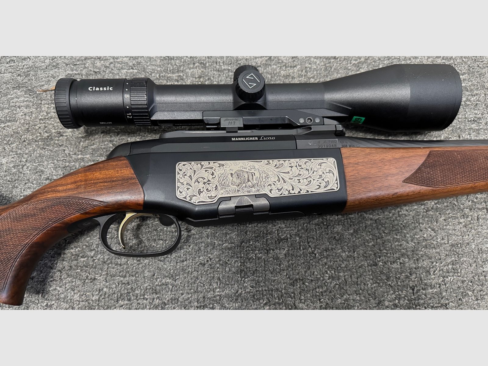 Steyr Mannlicher .308Win. + Zeiss  3-12x56 - Leuchtpunkt - M14x1 - LINKS !!!