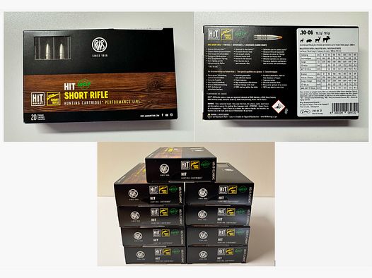 RWS Hit Short Rifle .30-06 - 9 paquetes - NUEVO