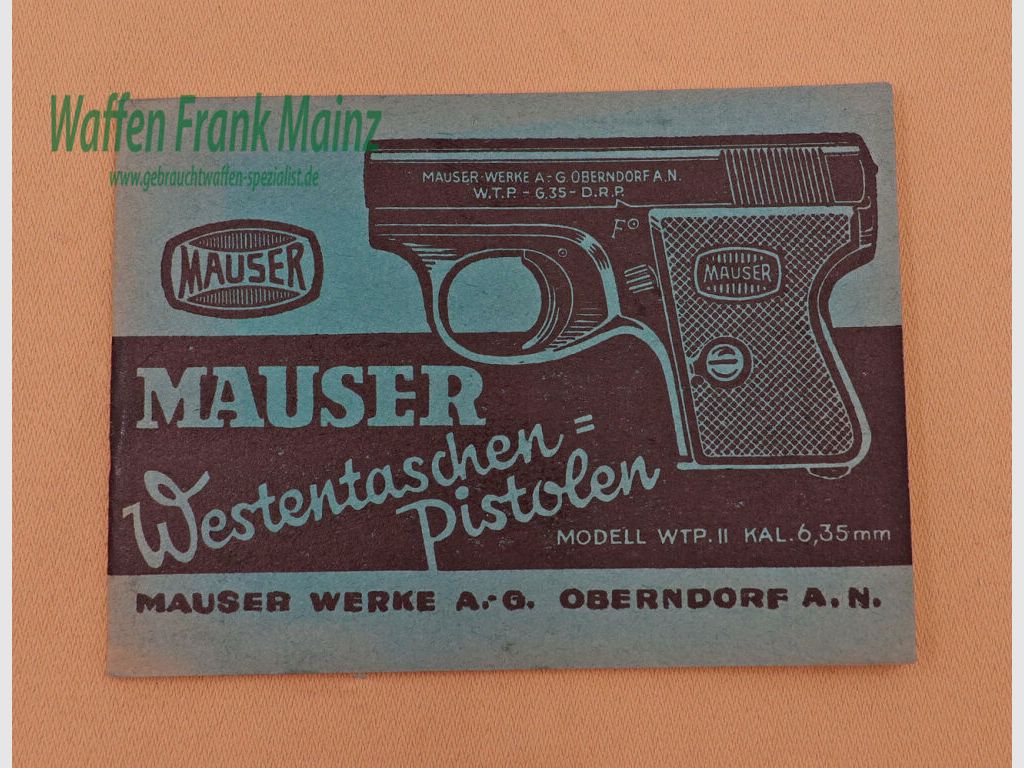 Mauser - Oberndorf Bedieningsinstructies Mod. WTP