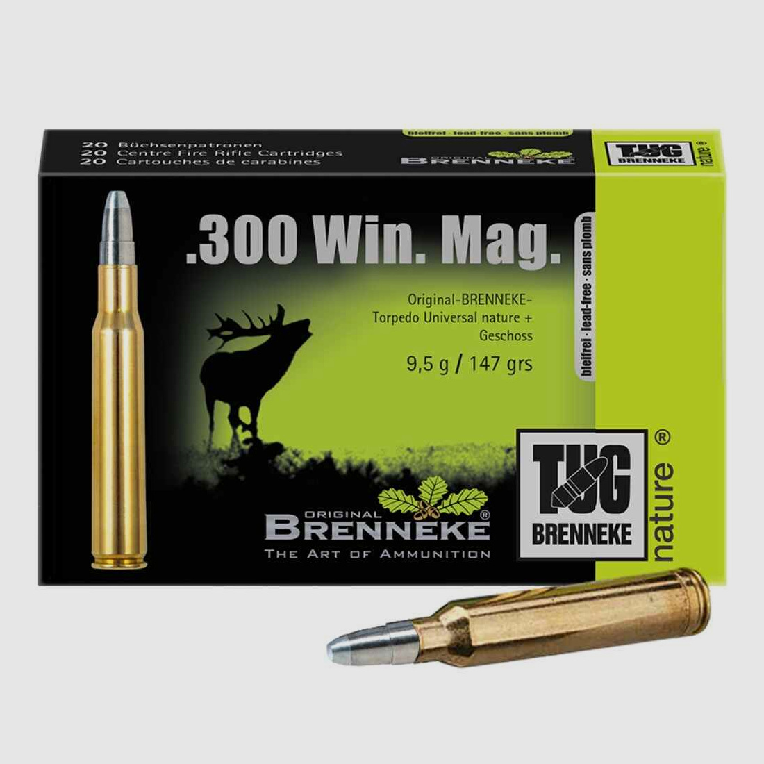 .300 Win. Mag. TUG nature 9,5g/147 grs. Brenneke