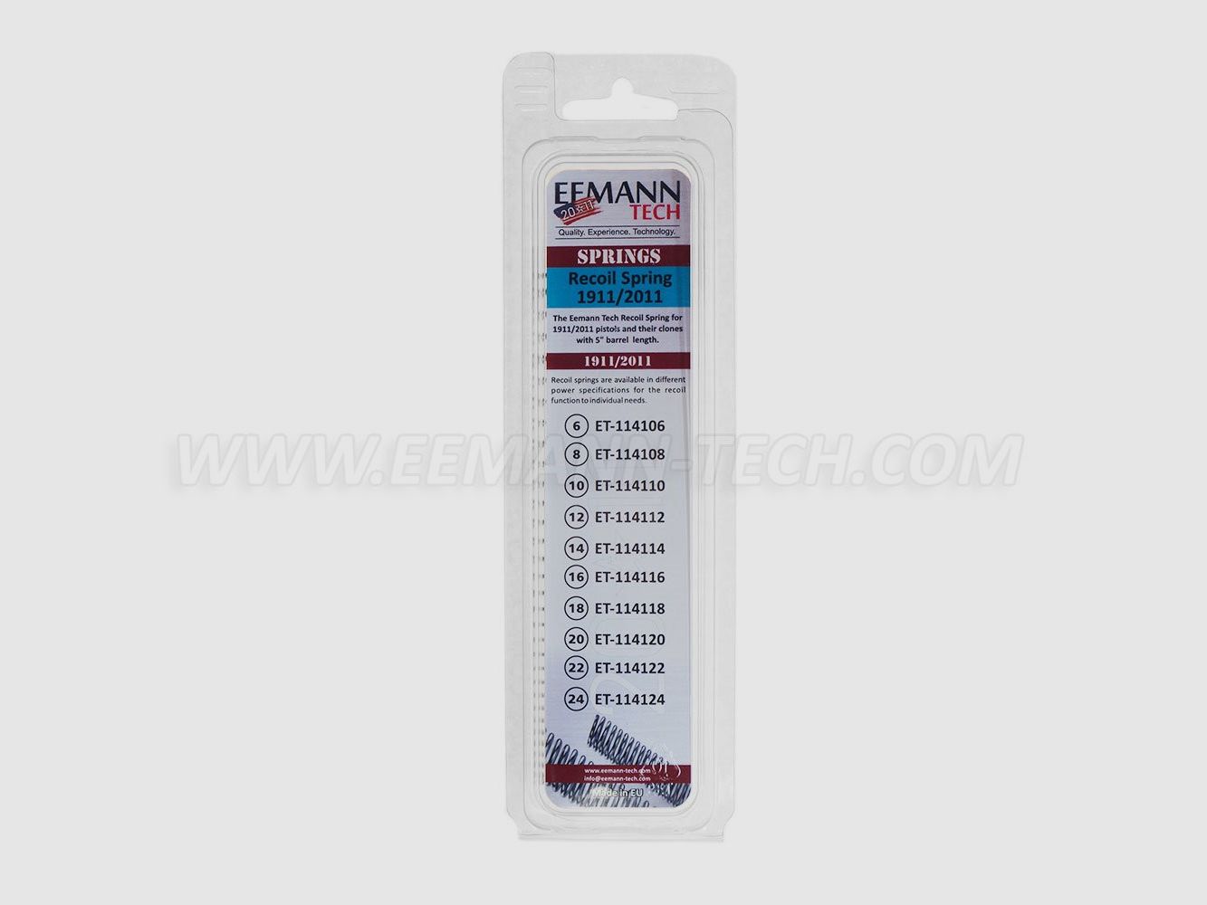 EEMANN TECH molla di recupero per 1911/2011 – 14 lbs, immagine 2 di 2