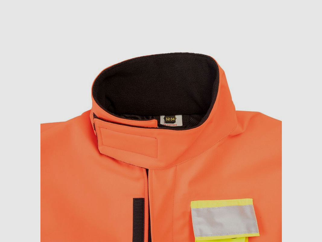 Kruedener Hundeführer-/ Durchgehjacke warnrot/blau/gelb