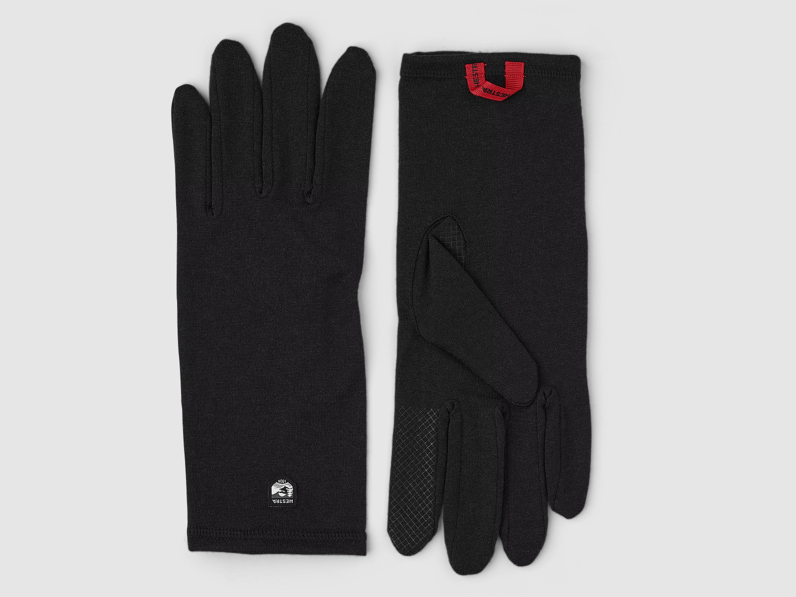 Hestra Finger Mitten Merino Wool Liner Long Schwarz