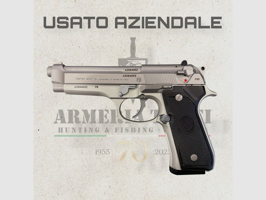 USATO – PISTOLA – BERETTA MOD. 92FS INOX cal. 9×19, immagine 1 di 2