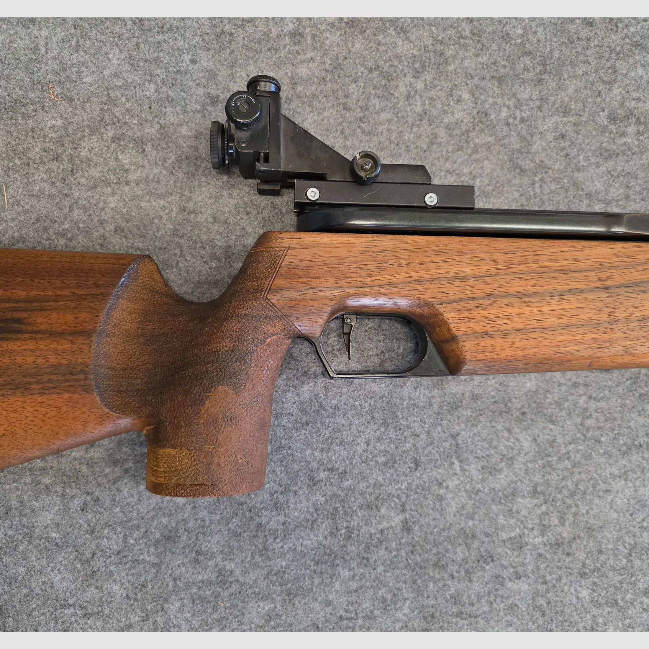 Seitenspanner Feinwerkbau FWB Mod. 300s Luftgewehr Match Gewehr mit Diopter Visier Erhöhung