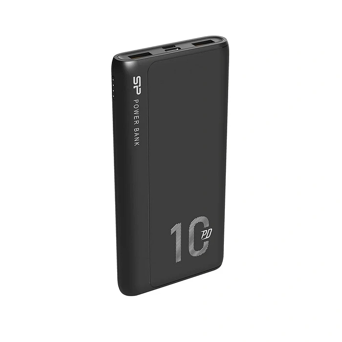 Power bank Silicon Power QP15 10000mAh QC3.0+PD 2xUSB A, 1x mUSB + 1x USB C, black, image 3 of 6