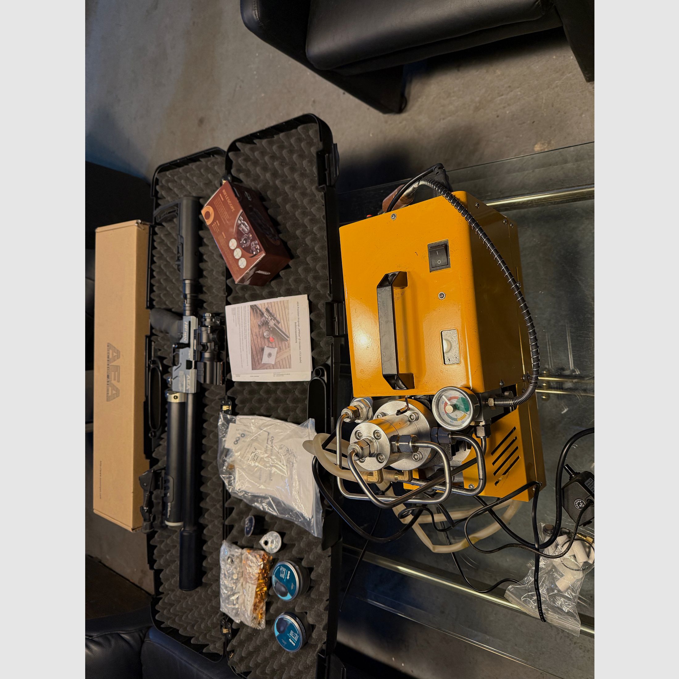 AEA HP Max PCP-luchtgeweer met ZF OVP luchtcompressor enz.