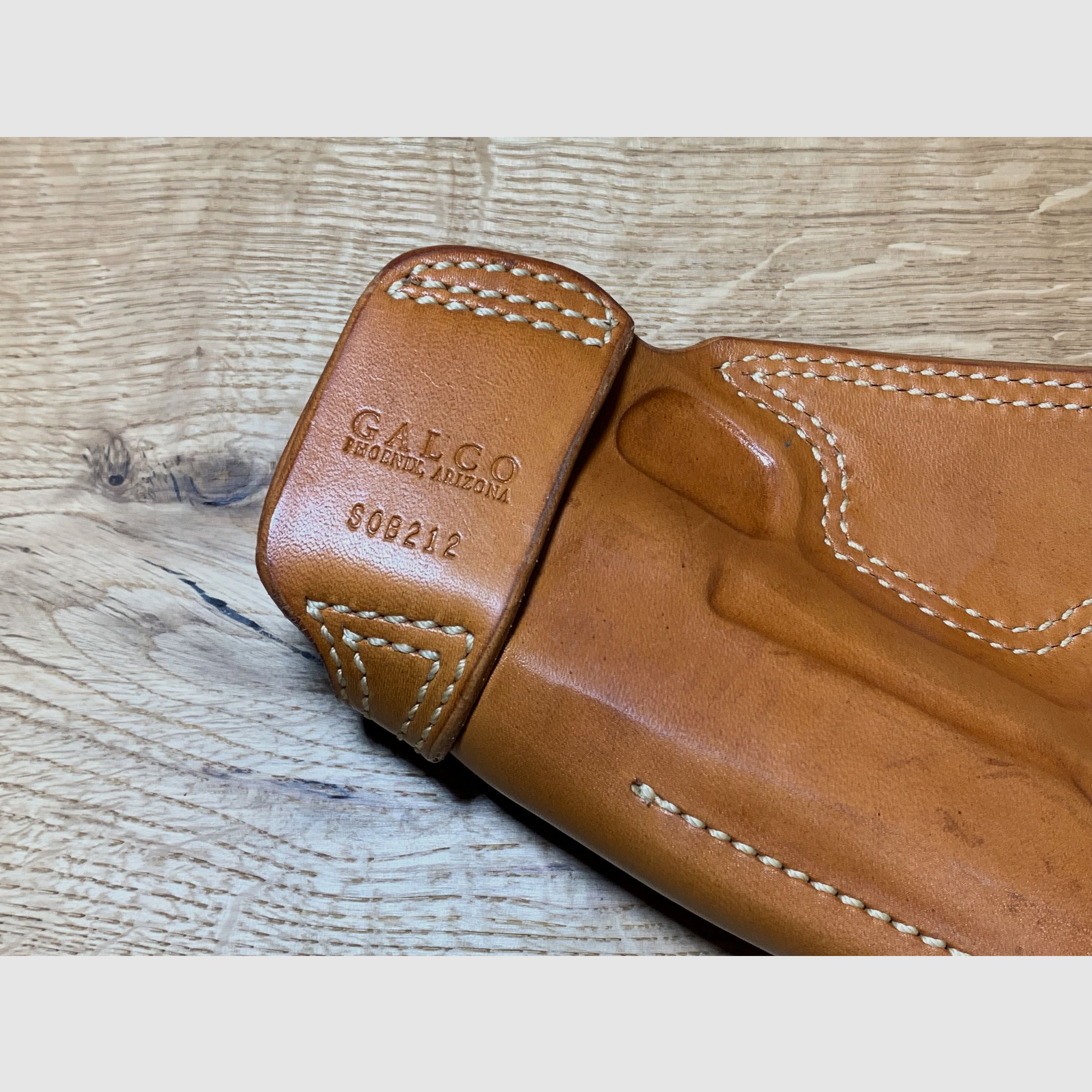 Galco S.O.B. leren holster geschikt voor de Colt Government/ Browning Hi Power, ZONDER pistool