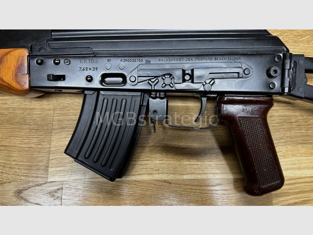 Kalashnikov USA - KR103 SFS mit Klappschaft 7,62x39 1/1 ziviler Nachbau der legendären AK103 - System AK47 AKM AK74 - KR-103 SFS – 7.62x39mm Side Folding Rifle – Cold Hammer Forged