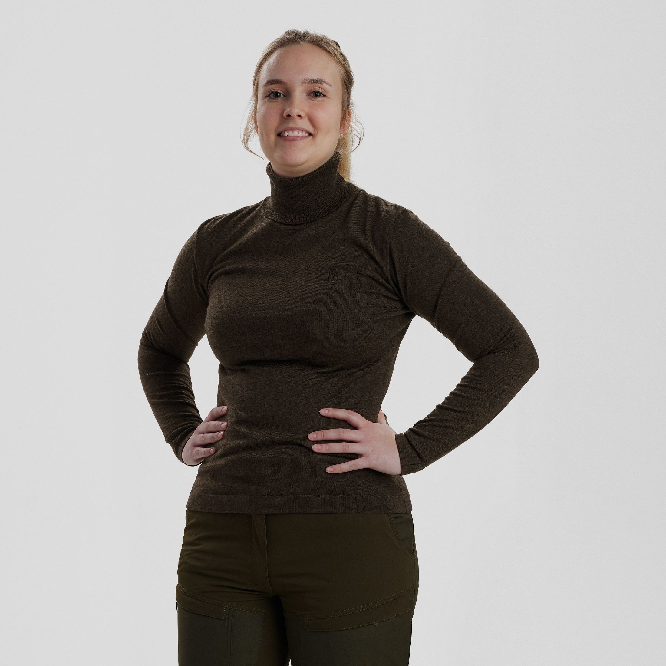 Lady Darlington Rollkragen - Dark Elm – Kleidergröße Damen: 34