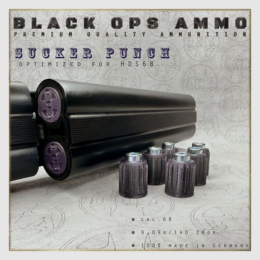 8x Sucker Punch Heavy Duty BLACK OPS AMMO Umarex TS HDS 68 s cal.68 Munition HDS68 TS68