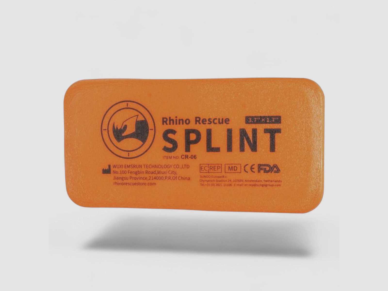 Rhino Rescue Attelle pour Doigts 9,4 cm Orange 10 Pièces