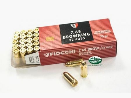 FIOCCHI Munition 7,65 BROW/32 AUTO 73gr FMJ