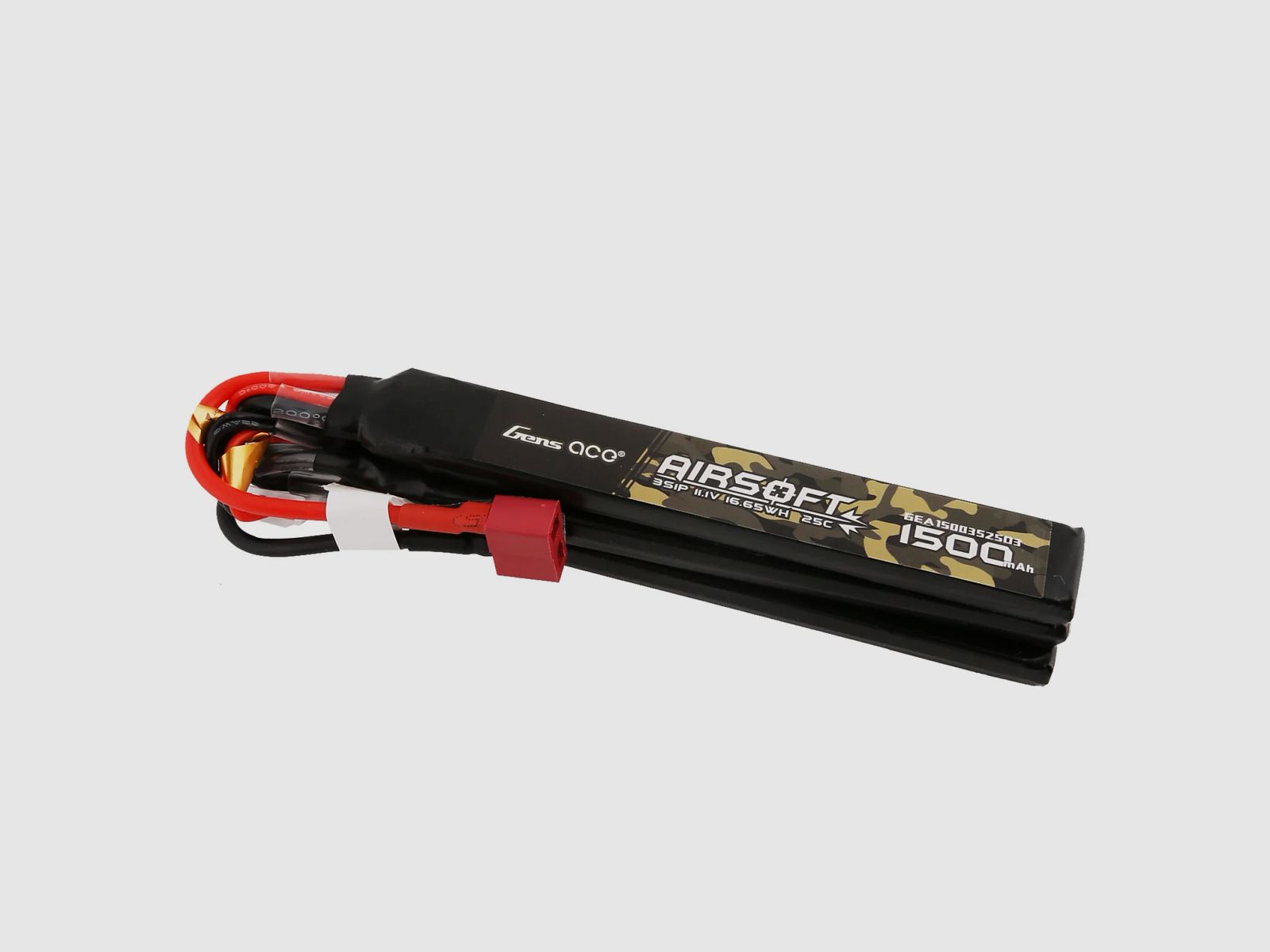 Gens Ace 25C 1500mAh 3S1P 11.1V Nunchuck LiPo-Akku mit T-Stecker
