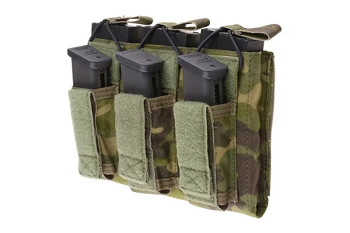 Potrójna ładownica Open Top na magazynki M4/M16 + pistoletowe - Multicam Tropic