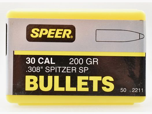 50 Speer Geschosse .308 Spitzer SP 200gr. # 2211