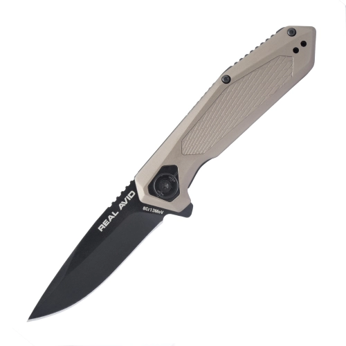 Real Avid - Nóż składany EDC RAV-3 - Aluminium - Stal nierdzewna - Brązowy AVRAV3