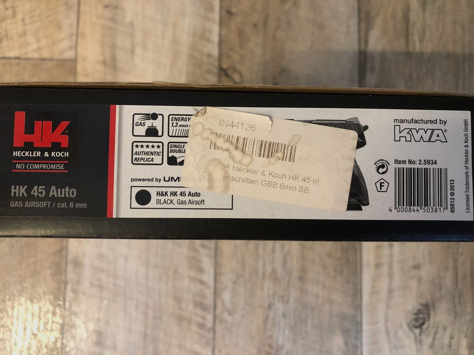 Heckler & Koch, HK 45 Auto, black, gas airsoft, GBB 6mm BB