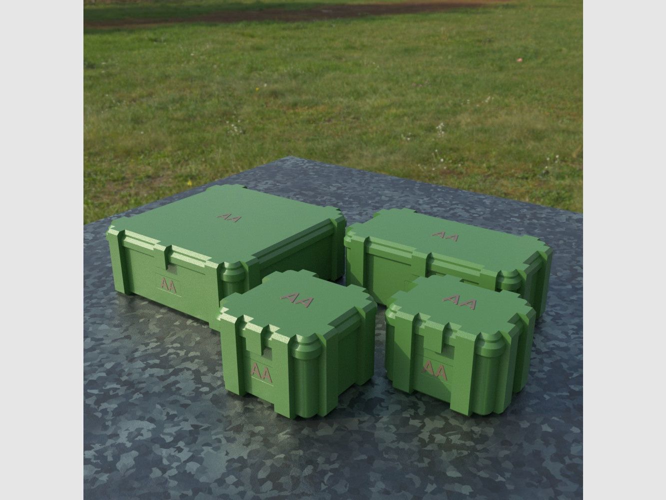 Filamelt AA Batteriebox "Klappdeckel" – für 20 / 25 / 50 / 100 Batterien