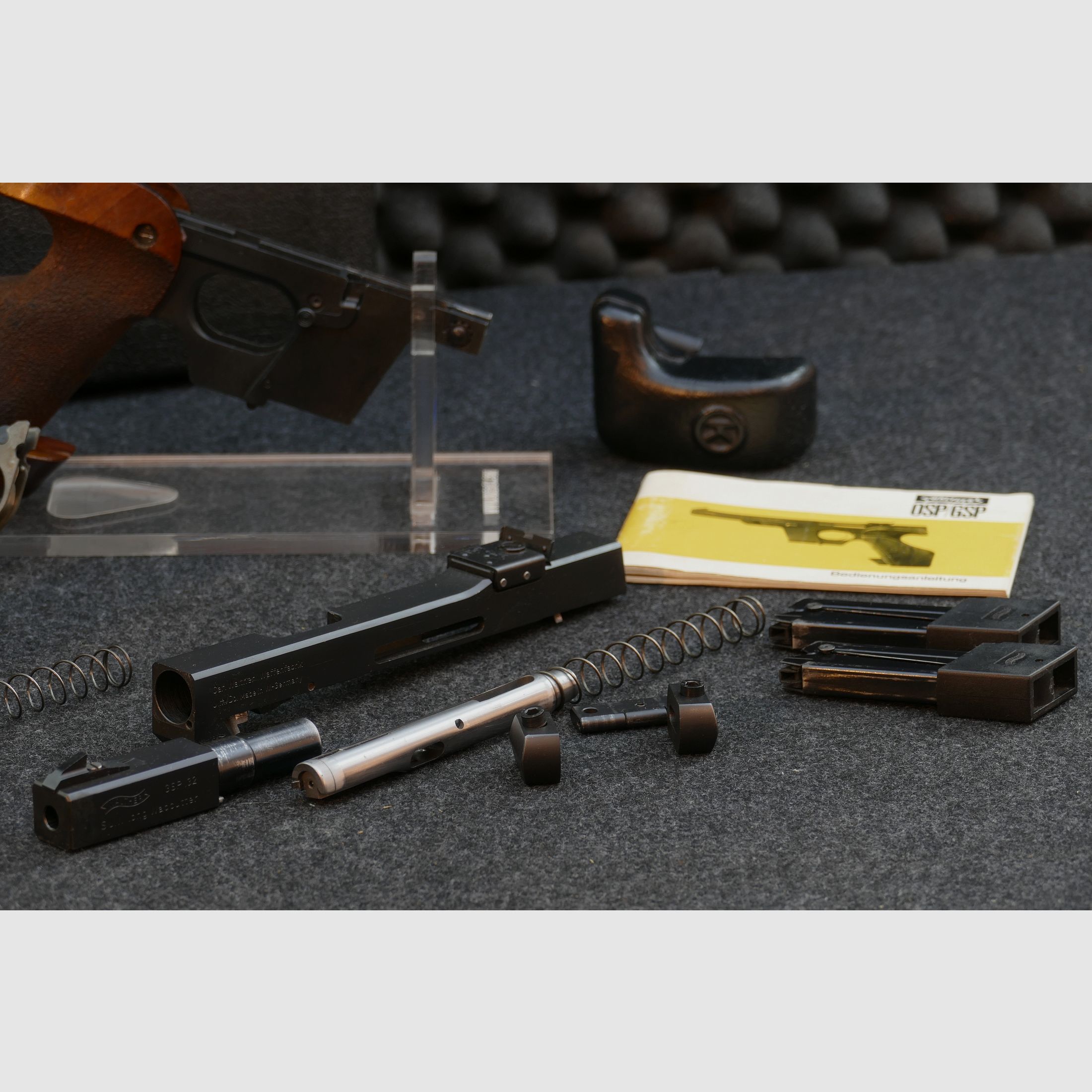 Walther GSP – ( .32 S&W Long / calibre intercambiable .22 LR ), set completo, maletín, sistema intercambiable - servicio realizado