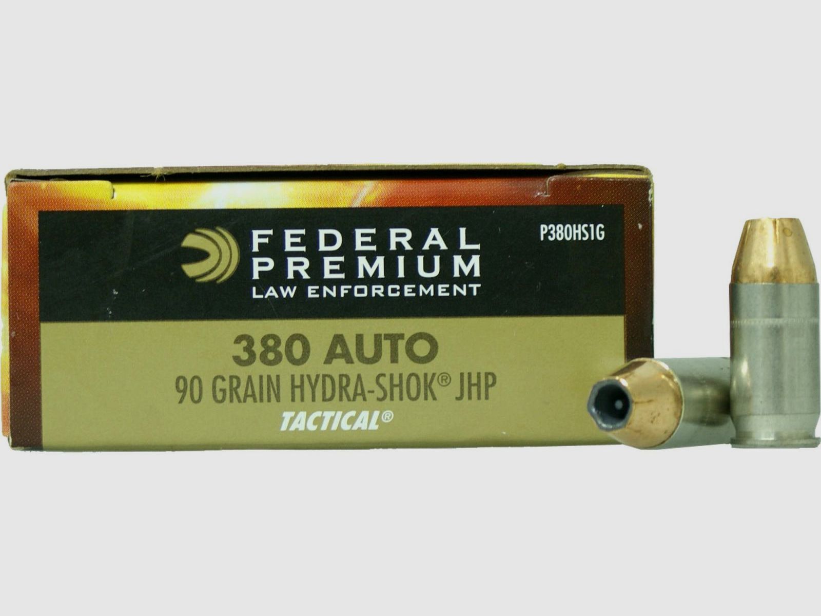 Federal Premium Tactical Hydra-Shok .380 Auto 90GR JHP 50 Patronen