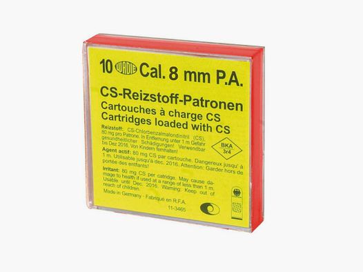 Boîte de 10 cartouches 8 mm PAK à gaz