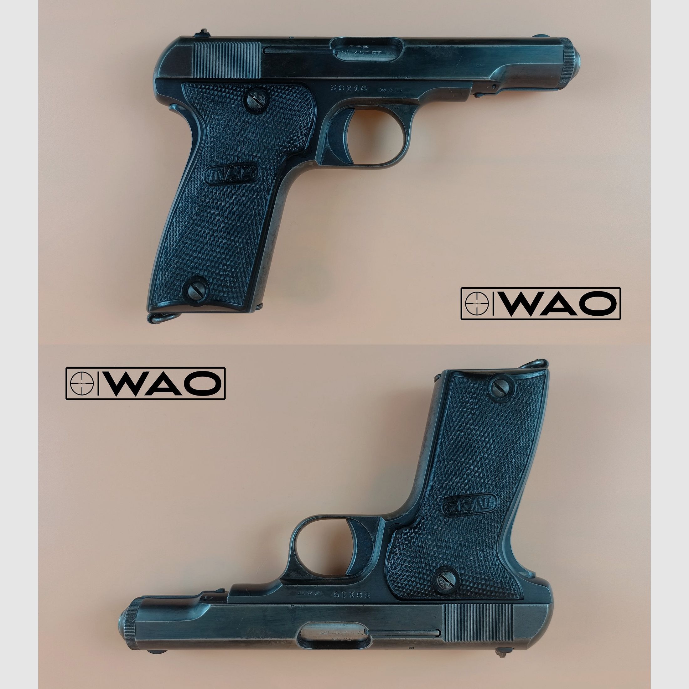 MAB Mod. D, Kal. 7,65mmBrowning *Sammlerset mit Holster & 2. Magazin"