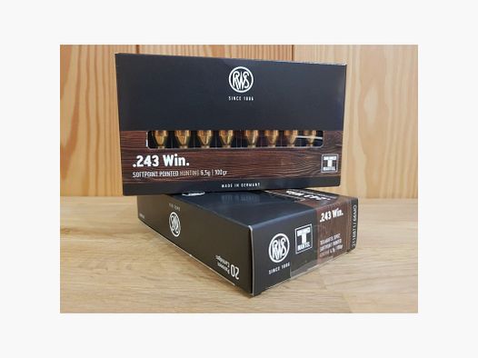 RWS CARTOUCHES .243 Win 100 gr TM