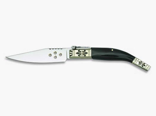 Spanisches Navaja Taschenmesser Alpaca 9cm Horn Geschenk-Box