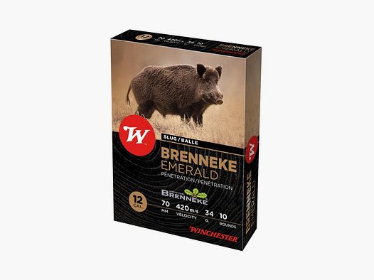 Winchester Brenneke Slug Emerald 34 g Cal. 12/70 - 5 pcs.
