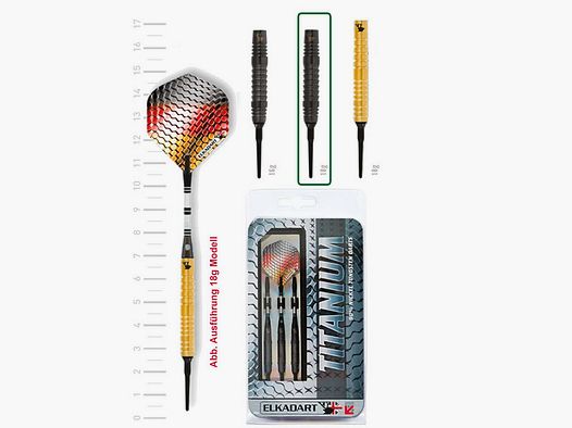 Dartpfeil Elkadart Soft Dart Titanium 18 g 3 StĂĽck