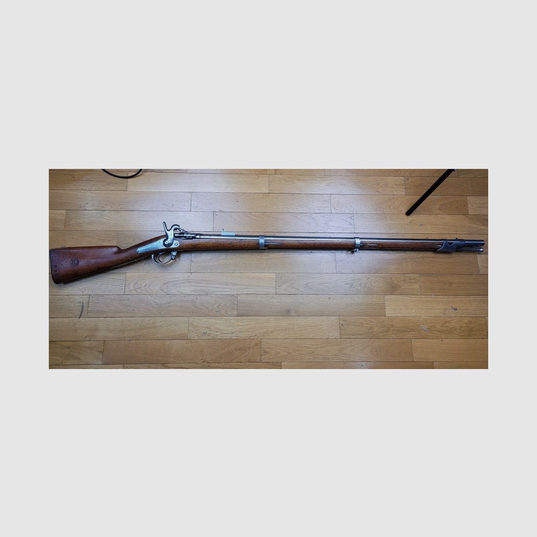 Très beau fusil modèle 1857 transformé tabatière en 1867 – Tabatière acier du 1er type – Mono matricule de 1859 à la Manufacture Impériale de Saint-Étienne – Excellent état, image 2 sur 30