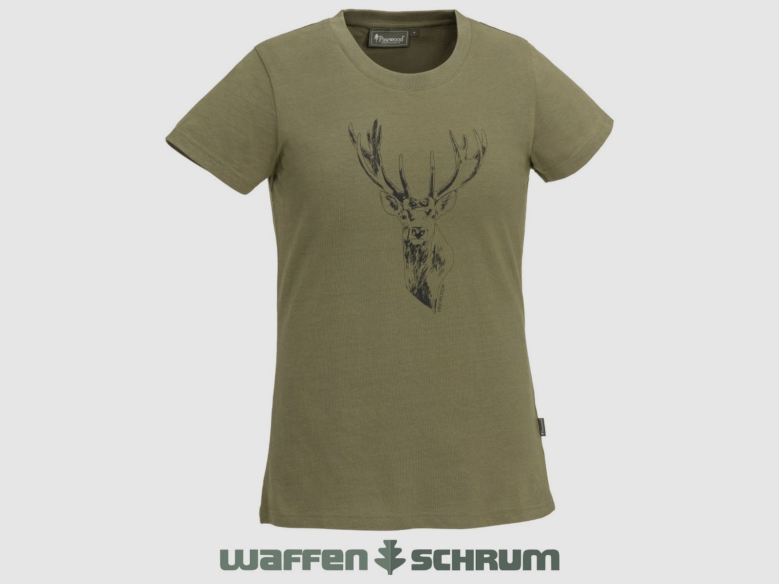Pinewood T-Shirt Red Deer H.Olive