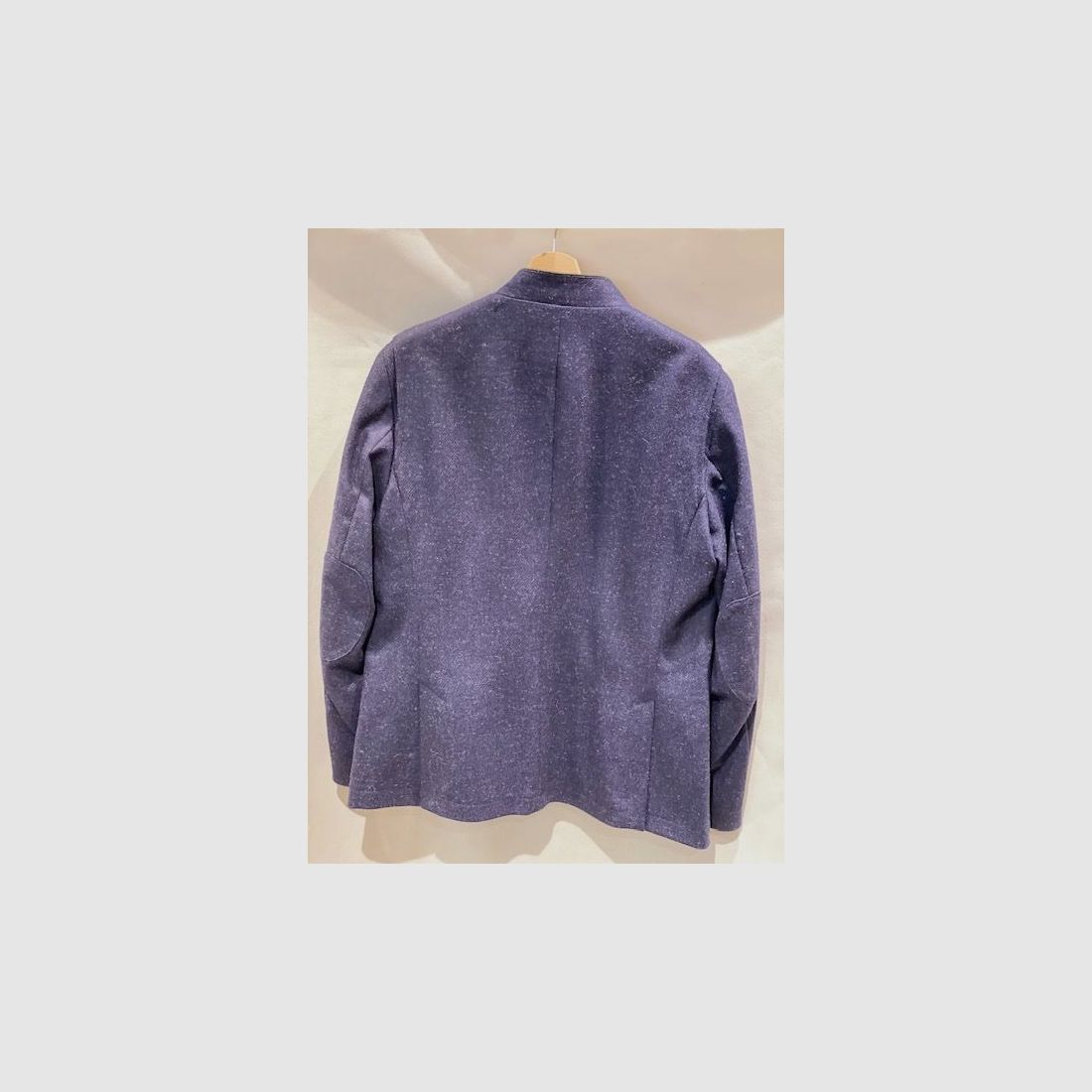 Maximilian Veste en Laine Shetland Mils en Bleu Foncé, image 2 sur 2